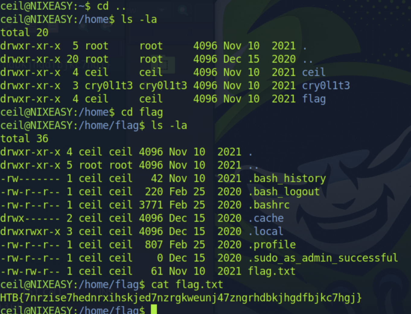 SSH session